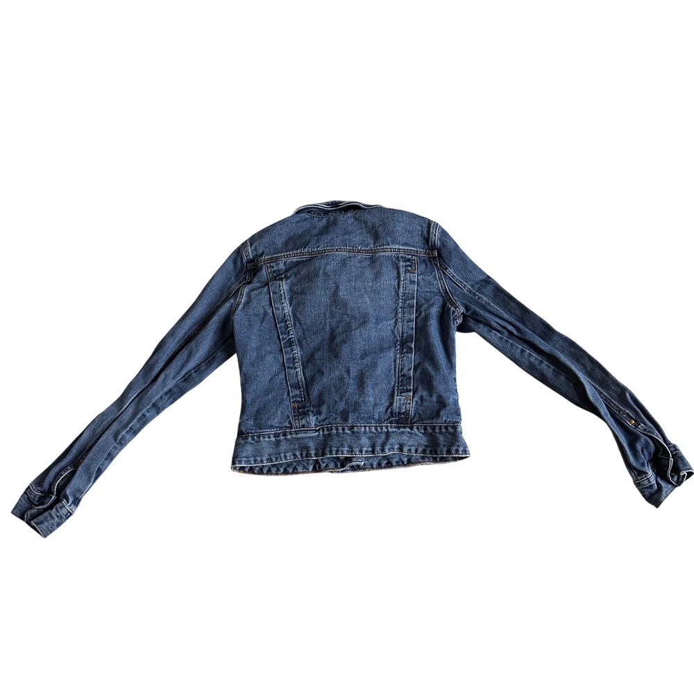 Free People Denim Jacket Womens S Western‎ Boho Farmer Spring Blue Jean Festival - Picture 2 of 5